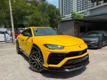 2021 Lamborghini Urus 4.0 SUV URBAN CARBON BODYKIT/PANAROMIC ROOF/BANG&OLUPSEN 3D SOUND SYSTEM/HUD/SOFT CLOSE DOOR/360 CAMERA/BSM UNREGISTERED