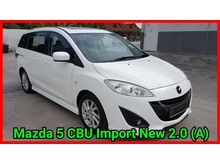 2012 Mazda 5 2.0 (A) CBU IMPORT NEW 7 SEATER MPV FULL LOAN
