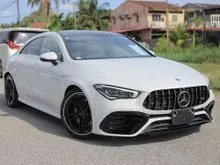 2021 Mercedes-Benz AMG CLA45 2.0 S 4MATIC+ Coupe 6 YEARS WARRANTY BURMESTER SOUND SYSTEMS AMBIENT LIGHT RECARO BUCKET SEAT MID YEAR SALE