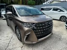 2025 Toyota Alphard 2.5 Z [ GRADE 5A / 6K KM ] GOLD COLOUR ORIGINAL / TWIN MOONROOF / FLIP DOWN MONITOR / DIM / BSM / 360 CAMERA [ RECON UNREGISTER ]
