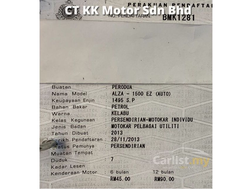 Jual Kereta Perodua Alza 2013 Ez 1 5 Di Selangor Automatik Mpv Grey Untuk Rm 33 500 5403346 Carlist My
