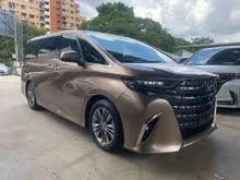 2024 Toyota Alphard 2.5 Z 7-Seater MPV (GOLD) Unregistered Twin Moonroof Universal Side Step DIM BSM 360 Camera Roof Monitor