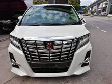high spec alphard 2.5 with pilot seats with power boot alphine monitor