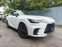 2023 Lexus RX 350 F Sport 2.4 Turbo Grade 4.5A Panaromic Roof 4Cam360View DIM HUD Display Audio Red Leather 2 Row Power Seat P/Boot Orange Caliper...