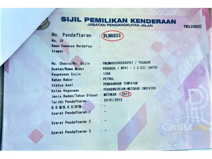 Perodua Myvi 2012 EZi 1.3 in Selangor Automatic Hatchback 