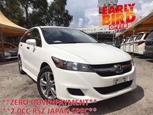 2013 HONDA STREAM 2.0(A)RSZ JAPAN SPEC FACELIFT**FULL LOAN AVAILABLE**ZERO DOWN PAYMENT**HIGH TRADE IN VALUE**