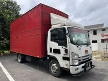 2019 LORRY ISUZU NPR81UKH 4.8 BOX 17FT ANDROID PLAYER BDM7500 DIESEL HIJAU