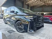 2025 Toyota Vellfire 2.4 Turbo Grade 4.5A Sun Roof 4Cam360View PCS LTA BSM DIM HUD Display Audio Brown Leather Roof Monitor Power Boot Unregister