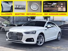 2018 Audi A5 2.0 TFSI Quattro S Line Hatchback - 2 DOORS - COUPE - 360 SURROUND CAMERA - KEYLESS PUSH START - BLIND SPOT - LATEST FACELIFTED VERSION