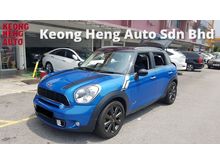 2012 MINI Countryman 1.6 Cooper S ALL4 SUV (A) REG 2012, ONE OWNER, FULL SERVICE RECORD, LOW MILEAGE DONE 49K KM, FREE 1 YEAR GMR CAR WARRANTY