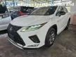 Recon 2021 Lexus RX300 2.0 F Sport 3 LED Surround camera Blind Spot Monitor Japan High Grade Car Power Boot LKA PRC 5 Years Warranty Unregistered
