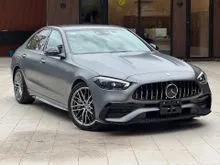 2023 MERCEDES BENZ C43 2.0 AMG 4MATIC (AWD) BURMESTER SOUND,CAR APPLE PLAY,HUD,BSM, AMG EXHAUST SYSTEM,CARBON FIVER INTERIOR