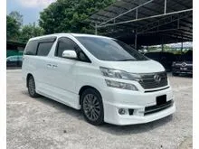 [ LOANKEDAI ] 2012 Toyota Vellfire 3.5 VL GGH25 AWD FACELIFT MODELLISTA ECOmode NanoeAir PilotSeat 2PDoor PBoot TwinRoof HomeTheater FULLSPEC Reg.2014