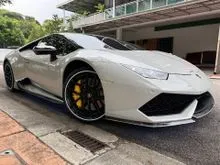 VOLCANO WHITE PRE OWNED 2014/2017 LAMBORGHINI HURACAN 5.2 V10 LP610-4 COUPE UK SPECTACULAR SHAPE