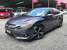 2016 Honda CIVIC 1.5 TC-P (A) FULL HONDA SERVICE, LED DAYLIGHT, HALOGEN PROJECT HEADLAMPS, FULL LEATHER SEAT, KEYLESS PUSH START, PADDLE SHIFT