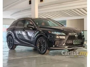 2023 Lexus RX 350 2.4 F Sport PACKAGE SUV, RX350, GRADE 5A, ORI 22K KM, BLACK & RED INTERIOR, HUD, BSM, DIM, 360 CAMERA, PANORAMIC ROOF, LED HEADLIGHT