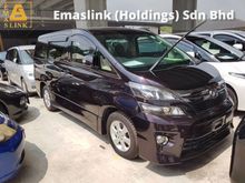 2013 Toyota Vellfire 2.4 Golden Eye Sunroof 2 Power Door Power Boot Local AP Unreg (PRICE ZERO GST)