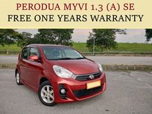2014 Perodua MYVI 1.3(A)SE FREE ONE YEAR WARRANTY