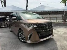 2024 Toyota Alphard 2.5 Z 7-Seater MPV GRADE 5/A SUNROOF/360 CAMERA/BSM/PILOT SEATS UNREGISTERED