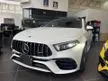 Recon 2021 Mercedes A45 AMG 2.0 S 4MATIC+ Hatchback,360 CAMERA,AMG PERFORMANCE PACKAGE,RIDECONTROL SUSPENSION, PANORAMIC ROOF,FREE WARRANTY, BIG OFFER NOW