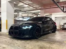 GODZILLA BLACK PRE OWNED 2021/2022 BMW M3 3.0 COMPETITION SPORTS SEDAN BEST VERSION OF ITS NEW