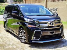 2017 TOYOTA VELLFIRE 2.5 ZG EDITION UNREG - FULL MODELLISTA BODYKIT - FULL LEATHER SEAT - ORIGINAL MILEAGE - ONLY 1 UNIT - CHEAPEST IN THE MARKET