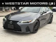 2021 Lexus IS 300 2.0 F Sport Sunroof Ventilation Seat 360Cam Black int Mileage 39k km FREE 5 YRS TOYOTA DEALER WARRANTY