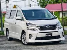 (PercumaWarranty)(PercumaSiapTukarNama) 2011 Toyota Vellfire 2.4 Z (WHITE)(1LadyOwner)(PowerDoors)(ReverseCam)(PushStart)(SportRim
