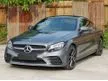 Recon 2018 Mercedes-Benz C300 2.0 AMG Premium Plus Coupe - New facelift / Panaromic roof / Semi electronic leather seat / 360 surround 4 cam / Full digital - Cars for sale