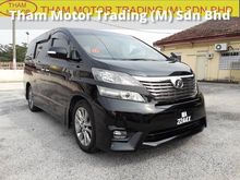 2012 Toyota Vellfire 2.4 ZP (A) MPV CAR 2PWR DOOR&BOOT FULL SERVICE RECORD FREE 1YEAR WARRANTY GOOD CONDITION LOW MLEAGE LIKE NEW ACCIDENT FREE
