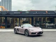 Original Pink Colour 2022 Porsche 718 2.0 Boxster (Super Rare) Black Convertible Top,PDLS Plus,White Interior,Full Leather,Sport Chrono,Reverse Camera