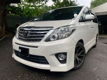 2012 Toyota Alphard 2.4 S SPEC (TRUE YEAR )HOME THEATRE ,2 POWER DOOR ,NEW FACELIFE ,2 POWER DOOR ,8 SEATER UNREG