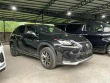 2017 Lexus NX200t 2.0 F Sport SUV BLACK LEATHER SEAT / POWER MEMORY SEAT / POWER BOOT / PRECRASH SAFETY / BSM / REVERSE SIDE CAM / 3EYES LED HEADLAMP