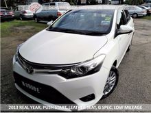 2013 Toyota Vios 1.5 G (A) Fantastic Condition, Real Year, Push Start, Leather Seat, Low Mileage, Call Karen Now 0192534546