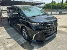 2024 Toyota Alphard 2.5 Z WITH MOONROOF / DIM / BSM / FLIP DOWN MONITOR / 360 CAM / SPARE TAYAR / RECON UNREGISTER