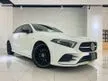Recon 2018 MERCEDES BENZ A180 AMG EDITION ONE HATCHBACK YELLOW STRIPE 1.3 TURBO JAPAN SPEC *BSM/HUD/360 VIEW CAMERA/AMBIENT LIGHTS/19INCH AMG ALLOY WHEELS*