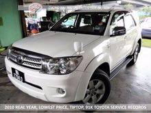 2010 Toyota Fortuner 2.7 V SUV (A) Petrol, Super Tanker, 91K Service Records, Full Spec