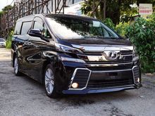 2015 TOYOTA VELLFIRE 2.5 ZA UNREG - LOW MILEAGE - ALCANTARA SEAT - 7 SEATER - 2 POWERDOOR - REVERSE CAMERA - 4PCS 80% THREAD TYRES - 3 YEARS WARRANTY
