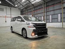 2017 Recon Toyota Vellfire 2.5 ZA Golden Eyes MPV Sun Moon Roof Modelista Bodykit With 4 Years Warranty