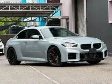 2024 BMW M2 3.0 COUPE , READYSTOCK , BROOKLYN GREY METTALIC EXTERIOR ,  HARMON KARDON SOUND SYSTEM , REVERSE CAMERA , FULL MERINO LEATHER INTERIOR