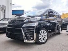 2019 Toyota Vellfire 2.5 Z A ZA Edition MPV /2 POWER DOOR/ 7 SEATERS/ NEW MODEL