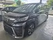 Recon EASYLoan VELLFIRE 2.5 ZG 2019 UNREG HIGH GRAD4.5 free 4xCAR SERVICE+NEW BATTERY+TAYAR+TINT+PETROL+CAR MAJOR SERVICE+7YR CAR WARRANTY+HIGH TRADE IN