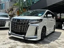 2021 Toyota Alphard 2.5 SC PILOT SEAT SUNROF, DIM BSM , JBL SOUND SYSTEM, 360 CAM , ORIGINAL TRD BODYKITS, TRD SPORT RIM , TRD EKZOS WITH GRADE 4.5