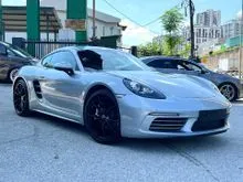 13K KM 2020 Porsche 718 2.0 Cayman Coupe Unreg