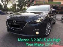 Year Make 2017 Mazda 3 2.0 SKYACTIV-G High (A) Paddleshift High Specs