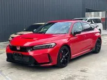 2024 Honda Civic 2.0 Type R FL5 Hatchback Japan Spec Unreg Red Exterior 2.0 Turbo Red Interior Low Mileage New Car Condition 6 Speed Manual