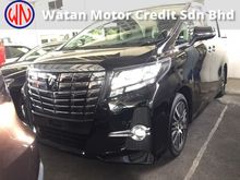 2017 Toyota Alphard 2.5 SC FULLSPEC,UNREG,LESS 50% SST,TRUE YEAR,PILOT SEAT,SUNROOF, ALPHINE MONITOR,360 SURROUND CAM,FREE 2 YRS WARRANTY & MANY GIFT
