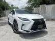 Recon 2018 Lexus RX300 2.0 F Sport SUV SUNROOF/BLACK INTERIOR/HUD/BSM/FULL LEATHER SEATS/POWER BOOT UNREGISTERED - Cars for sale