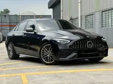 2024 Mercedes-Benz AMG C43 2.0 4MATIC SEDAN, USED REGISTERED UNIT, NEW CAR CONDITION, BURMESTER SOUND SYSTEM, AMG STEERING KNOB, CARBON INTERIOR,