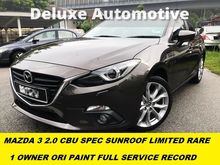 2016 Mazda 3 2.0 SKYACTIV-G High Sedan CBU SUNROOF 1 OWNER ORI PAINT FULL SERVICE RECORD TIPTOP CONDITION